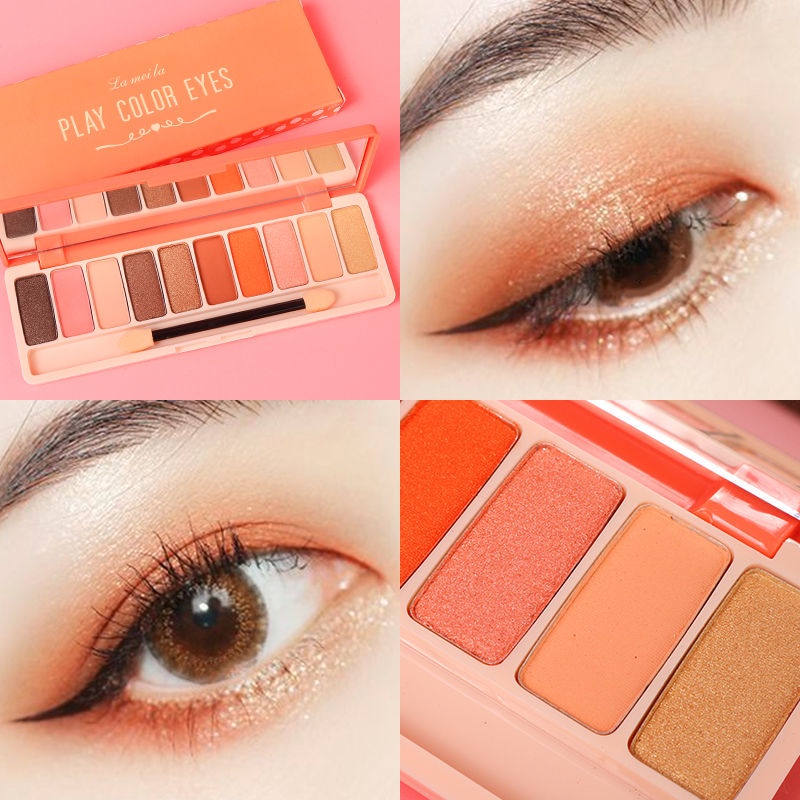 พร้อมส่ง-lameila-ten-colors-พาเลตต์อายแชโดว์-เนื้อแมตต์-กันน้ํา