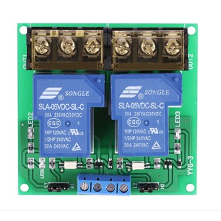 5V 30A 2 Channel Relay Module  โมดูลรีเลย์ 2 ช่อง ประสิทธิภาพสูงซึ่งสะดวกและทำงานอิสระ DIY เป็น ATS