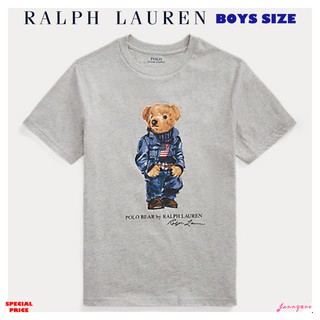 RALPH LAUREN DENIM BEAR COTTON JERSEY TEE ( BOYS SIZE 8-20 YEARS )