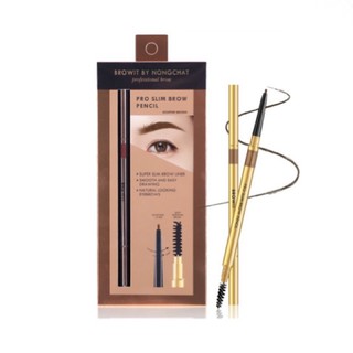 *ลอตใหม่* Browit By Nongchat Pro Slim Brow Pencil ดินสอเขียนคิ้วน้องฉัตร คิ้วเฉียบ 6 มิติ