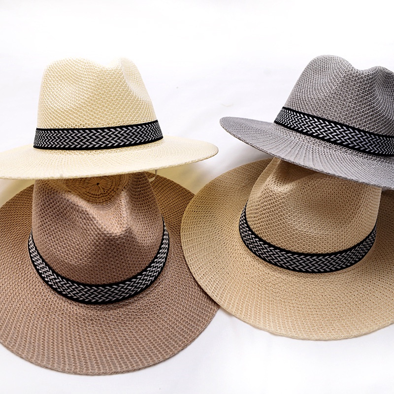 หมวกฟาง-ผ้าลินิน-ป้องกันรังสียูวี-ระบายอากาศได้ดี-เหมาะกับเดินชายหาด-แฟชั่นฤดูร้อน