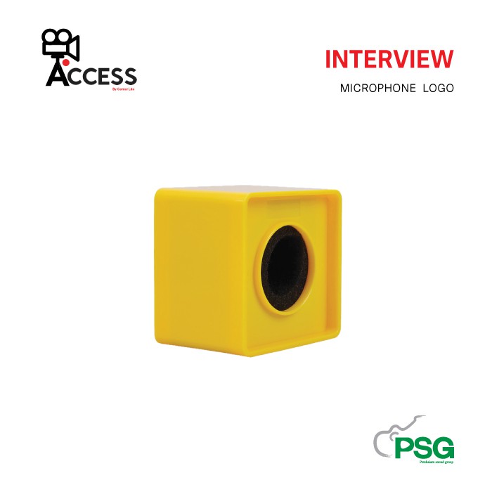 ACCESS INTERVIEW MICROPHONE LOGO - Yellow | Shopee Thailand