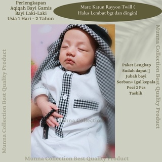 Katun aqiqah เสื้อคลุมเด็กทารก ผ้าฝ้าย อายุ 1 วัน (นิวบรอน-4 ปี)