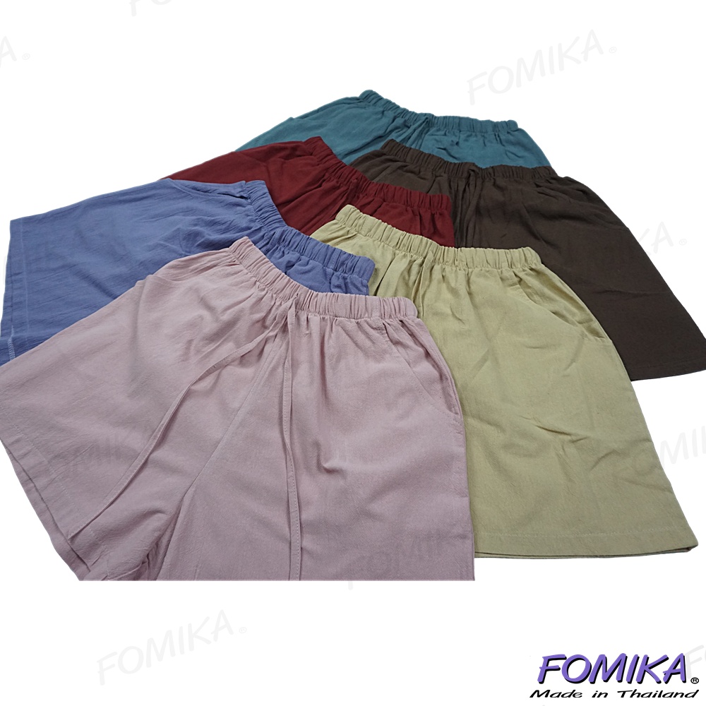 ภาพสินค้าFOMIKA​ 1 กางเกงขาสั้นลินิน กางเกงขาสั้นผู้หญิง กางเกงขาสั้นผ้าฝ้าย จากร้าน fnshop_official บน Shopee ภาพที่ 4