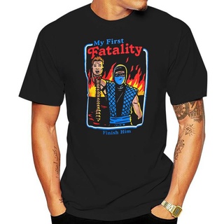เสื้อยืดผ้าฝ้ายพรีเมี่ยม เสื้อยืด ผ้าฝ้าย พิมพ์ลาย Mortal Kombat My First Fatality สําหรับผู้ชาย