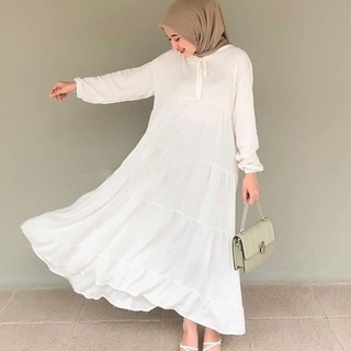 Rachel LONG DRESS MOSCREPE JUMBO S M L XL XXL LIANGKA Tunic Invitation ชุดเดรสล่าสุด FERYADI119