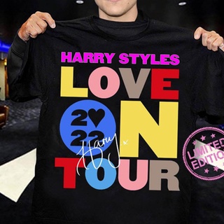 [S-5XL] เสื้อยืดคอกลม ผ้าฝ้าย พิมพ์ลาย Love on Tour Harry Styles สําหรับผู้ชาย และผู้หญิง 2022