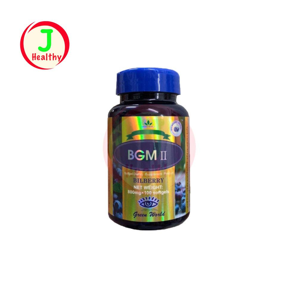 ภาพหน้าปกสินค้าBGM II Bilberry บีจีเอ็ม II บำรุงดวงตา (1 กระปุก 100 เม็ด) จากร้าน jhealthy บน Shopee