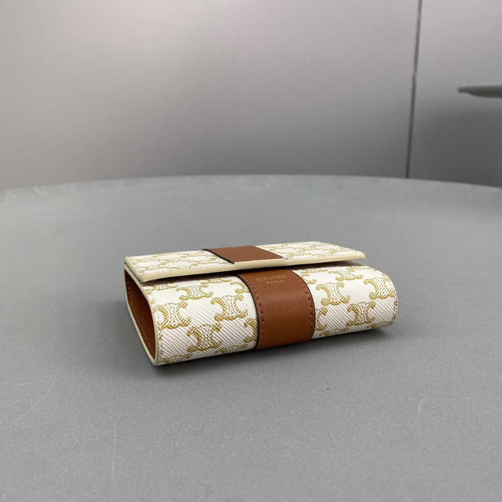 พรี-celine-60031-กระเป๋า-บัตรกระเป๋าสตางค์-หนังแท้แบรนด์เนน-size-11x9x3cm