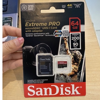 Sandisk Extreme PRO MicroSDXC UHS-I 64GB  Card ของมีพร้อมส่งค่ะ