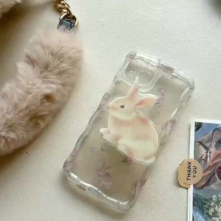 เคสโทรศัพท์มือถือ-ลายกระต่ายน่ารัก-พร้อมขาตั้ง-สําหรับ-iphone-11-12-12pro-12promax-13-13pro-13promax-14-14pro-14promax