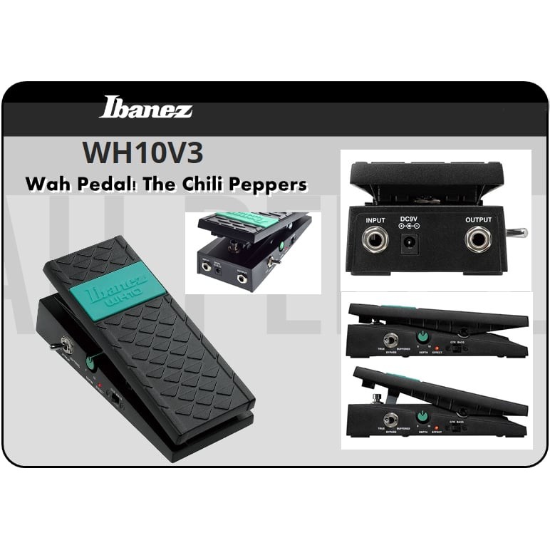 Ibanez WH10V3 Pédale Wah Guitar/Bass – Contrôle Mix, True/Buffered Bypass, Boost Volume