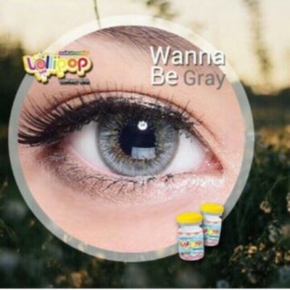 Wanna Be Gray 💛 Lollipop 💛 สีเทา ตาโต หวาน คอนแทคเลนส์ บิ๊กอาย Contact Lens ค่าสายตา -0.50 -0.75 -1.00 -3.00 สายตาสั้น