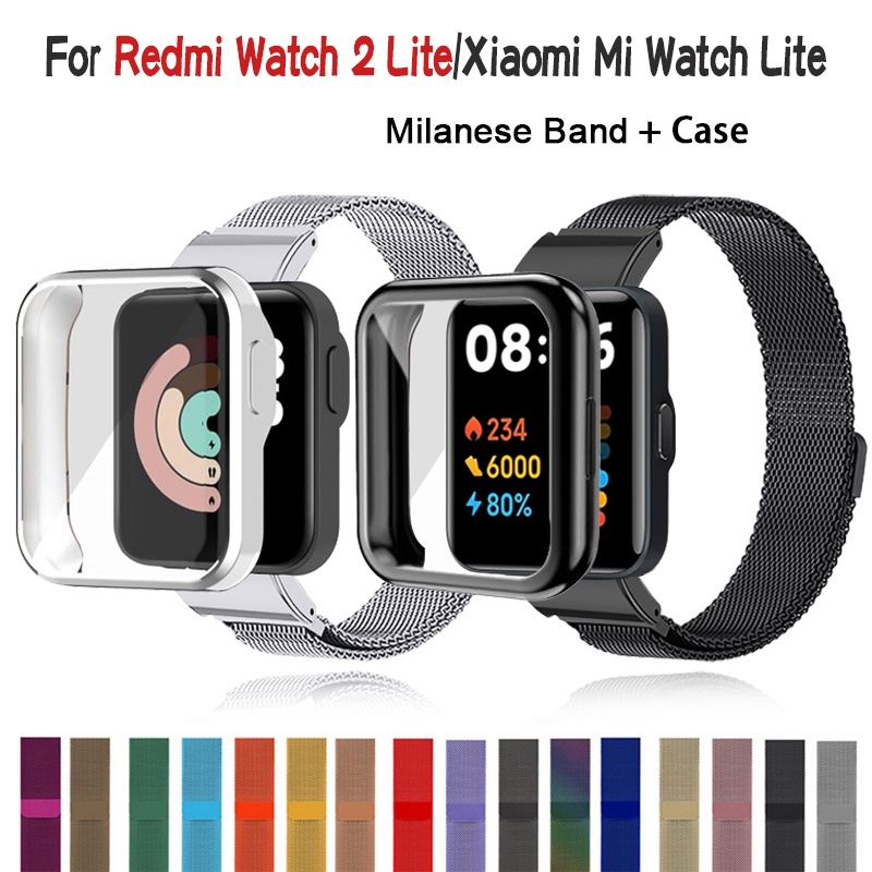 ภาพหน้าปกสินค้าสาย Redmi Watch 2 Lite สาย+เคส For Xiaomi Mi Watch Lite Global Ver สมาร์ทวอทช์ Magnetic Loop วัสดุ สแตนเลสสตีล