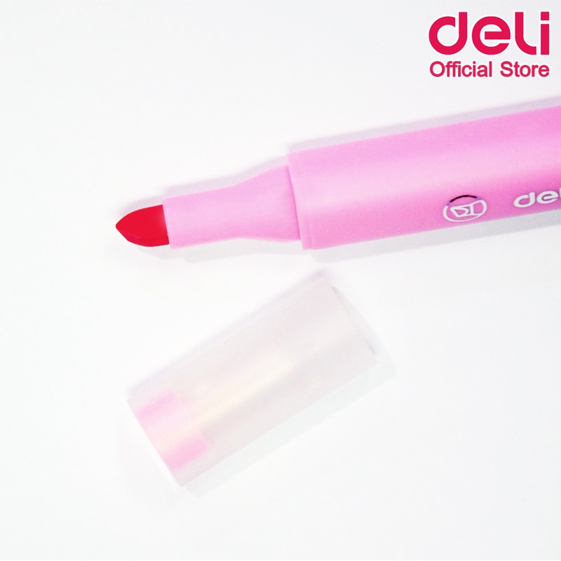 deli-u12-6c-highlighter-pastel-ปากกาไฮไลท์สีพาสเทล-ขนาด-1-4mm-สุดน่ารัก-แพ็ค-6-แท่ง-6-สี-เครื่องเขียน-ปากกาเน้นข้อความ-ไฮไลท์