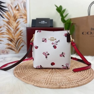 COACH MINI TOWN BUCKET BAG WITH LADYBUG FLORAL PRINTT