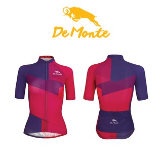 Demonte cycling เสื้อจักรยาน DE061 Layer pink สำหรับผู้หญิง เนื้อผ้า Microflex Super lightweight