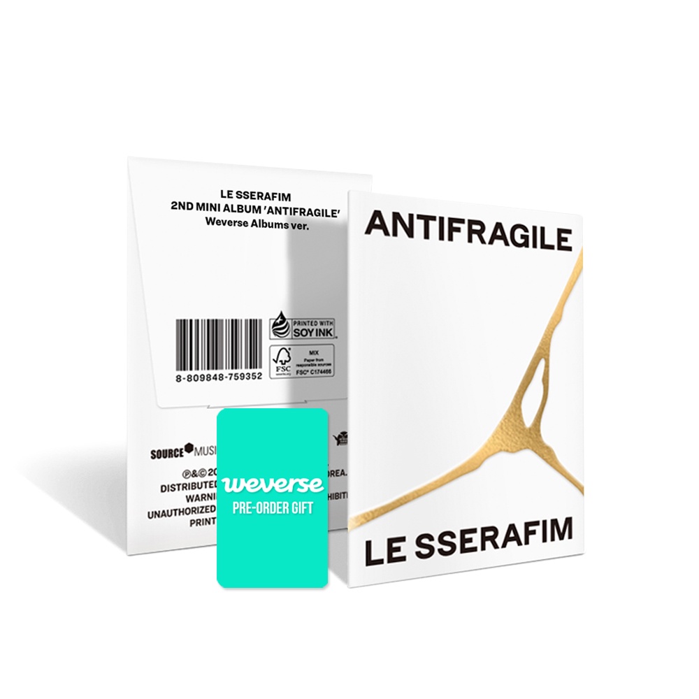 10個 未開封 SSERAFIM LE Antifragile Weverse