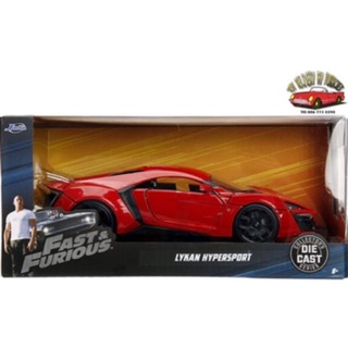 รถโมเดลเหล็ก LYKEN Supersport 1/24 รถภาพยนต์เรื่องฟาสส Fast and Furious