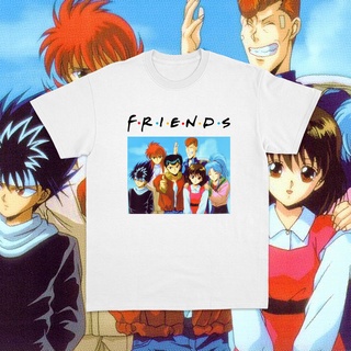 เสื้อยืดโอเวอร์ไซส์(ขนาดใหญ่) เพื่อน | Yuyu HAKUSHO | เสื้อยืด ลายการ์ตูนอนิเมะ | เสื้อยืด สไตล์วินเทจ | เสื้อยืด พิมพ์ล