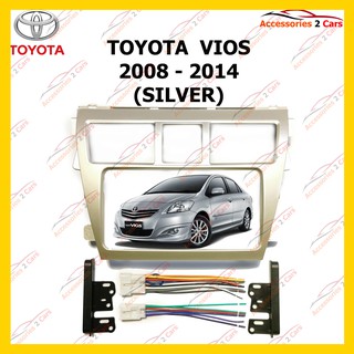 กรอบหน้าวิทยุ TOYOTA VIOS 2008 SILVER รหัส NV-TO-100