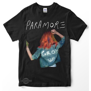 เสื้อยืดผ้าฝ้ายเสื้อยืด paramore GROW UP Premium Tshirt paramore decode เสื้อยืด pop rock band avril lavigneL XL  XXL 3X