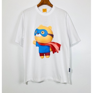 HH เสื้อยืดแขนสั้นพิมพ์ลาย Superman Bear แฟชั่นสไตล์เกาหลี เสื้อผ้าหลากสี 2021 คอกลมเสื้อยืด