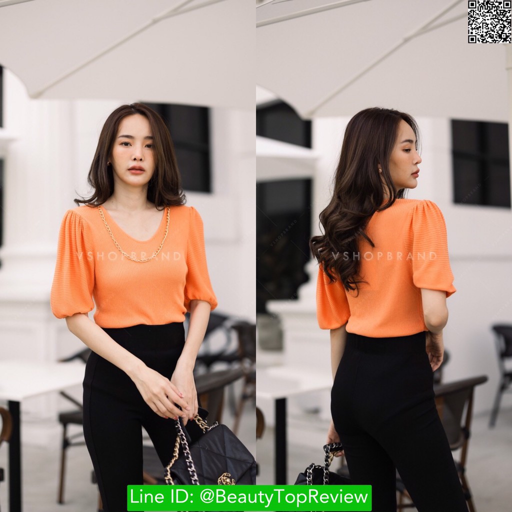 vsh270-orange-เสื้อผ้าริบ-เนื้อผ้ายืด