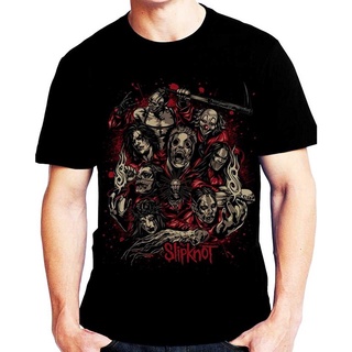 ROUND คอลูกเรือslipknot tops tee plus size เสื้อยืดผู้ชาย ชุดกีฬา ของขวัญวันพ่อ-4XL