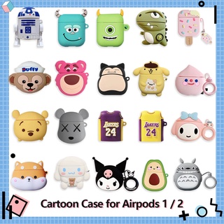 ปลอกหุ้มสัตว์น่ารักหูฟัง for AirPods Caseปลอกซิลิโคนอ่อ เคสซิลิโคน เคส กันกระแทก for Airpods Gen2 Soft Case การ์ตูน