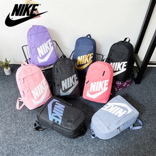 กระเป๋าเป้ไนลอน Nike สำหรับผู้ชายและผู้หญิง กระเป๋าเป้โรงเรียน กระเป๋าแล็ปท็อป