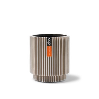 BGVI 315 Vase Cylinder Groove (Size D 23 x H 25 cm) - กระถางต้นไม้ Modern แบรนด์ Capi Europe