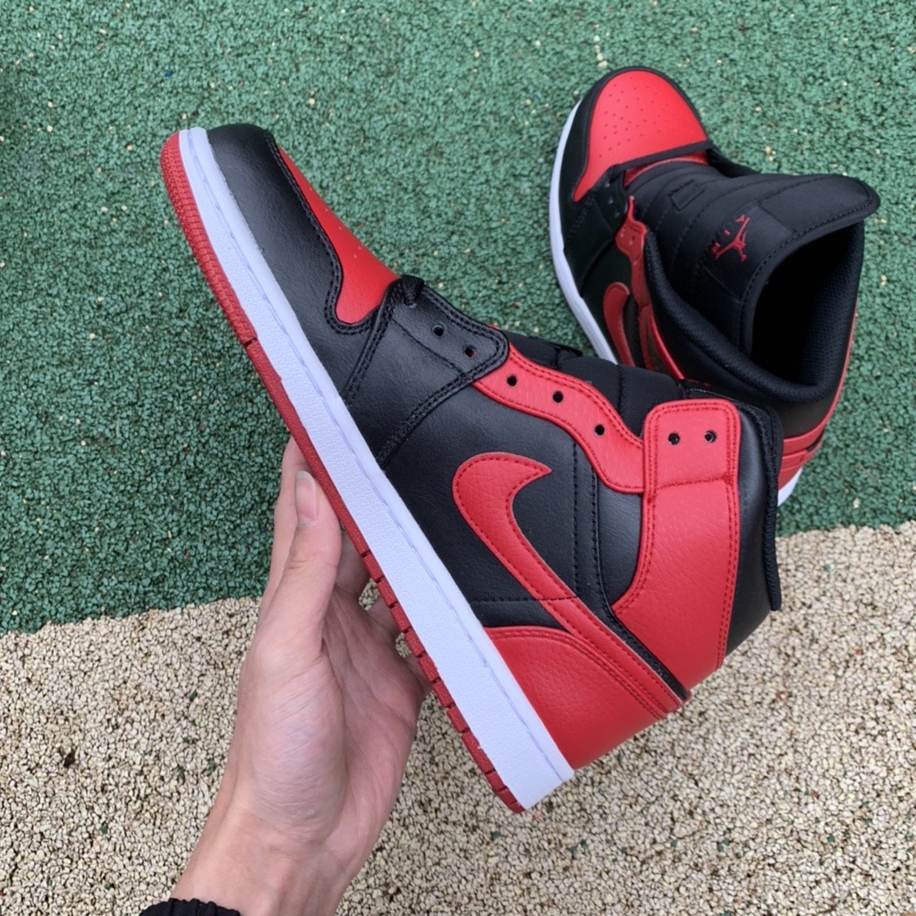 nike-air-jordan-1-mid-red-black-aj1-nike-shoes