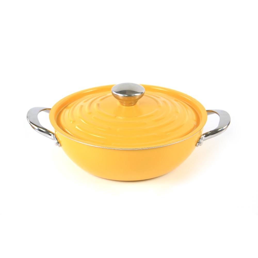 ภาพสินค้าMeyer Light Pot ชุดเครื่องครัว 3 ชิ้น หม้อตุ๋นอลูมิเนียมพร้อมฝา สีเหลือง (10480-C) จากร้าน meyercookware_official บน Shopee ภาพที่ 5