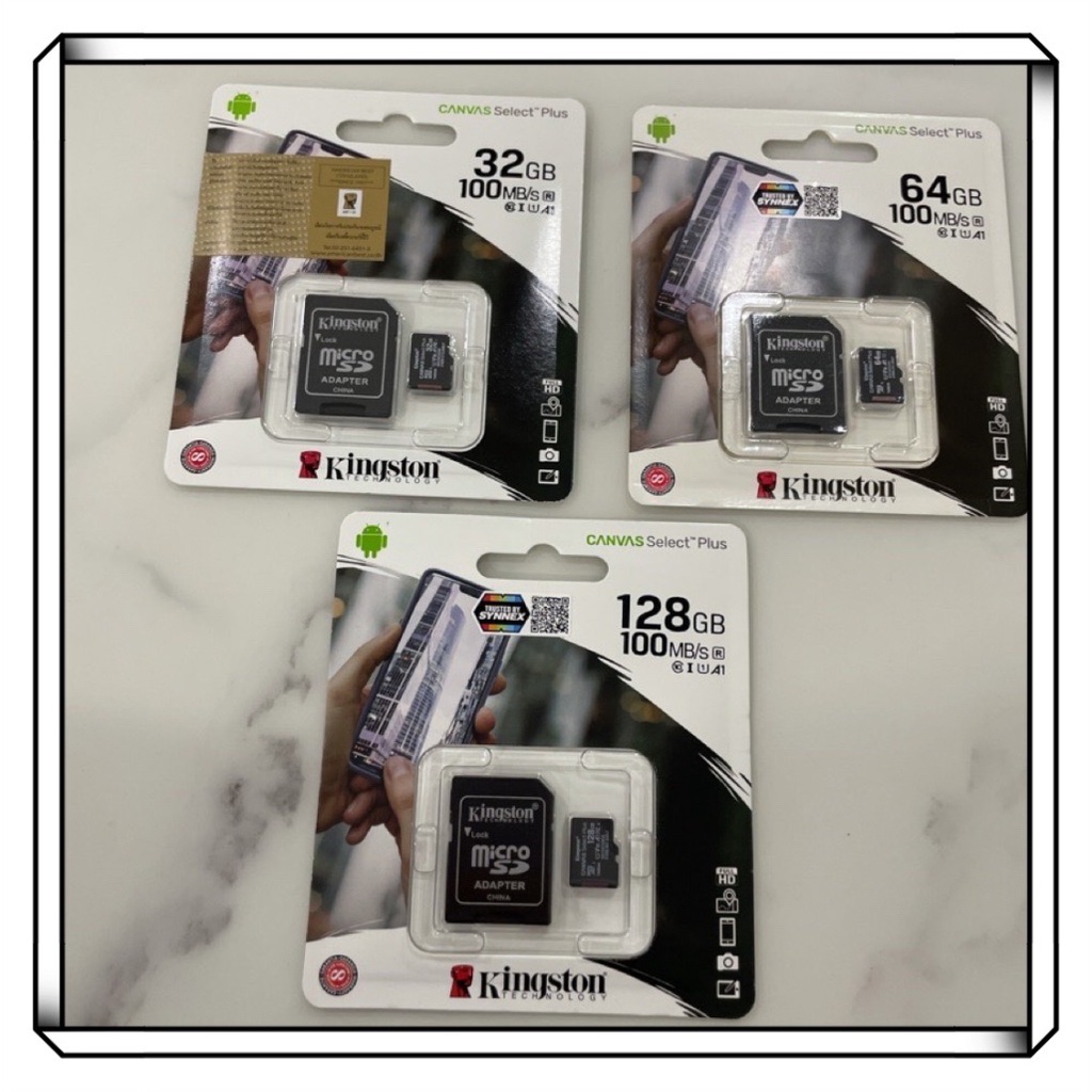 ภาพหน้าปกสินค้างานแท้ Kingston Memory Card Micro SD SDHC 8GB/16GB/32 GB /64GB/128GB Class 10 คิงส์ตัน เมมโมรี่การ์ดKingston CLASS10 จากร้าน nikyshop1 บน Shopee