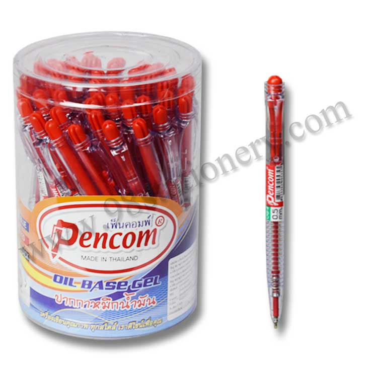 ปากกา PENCOM OG-4 0.5 mm. แดง (1*50 ด้าม) | Shopee Thailand