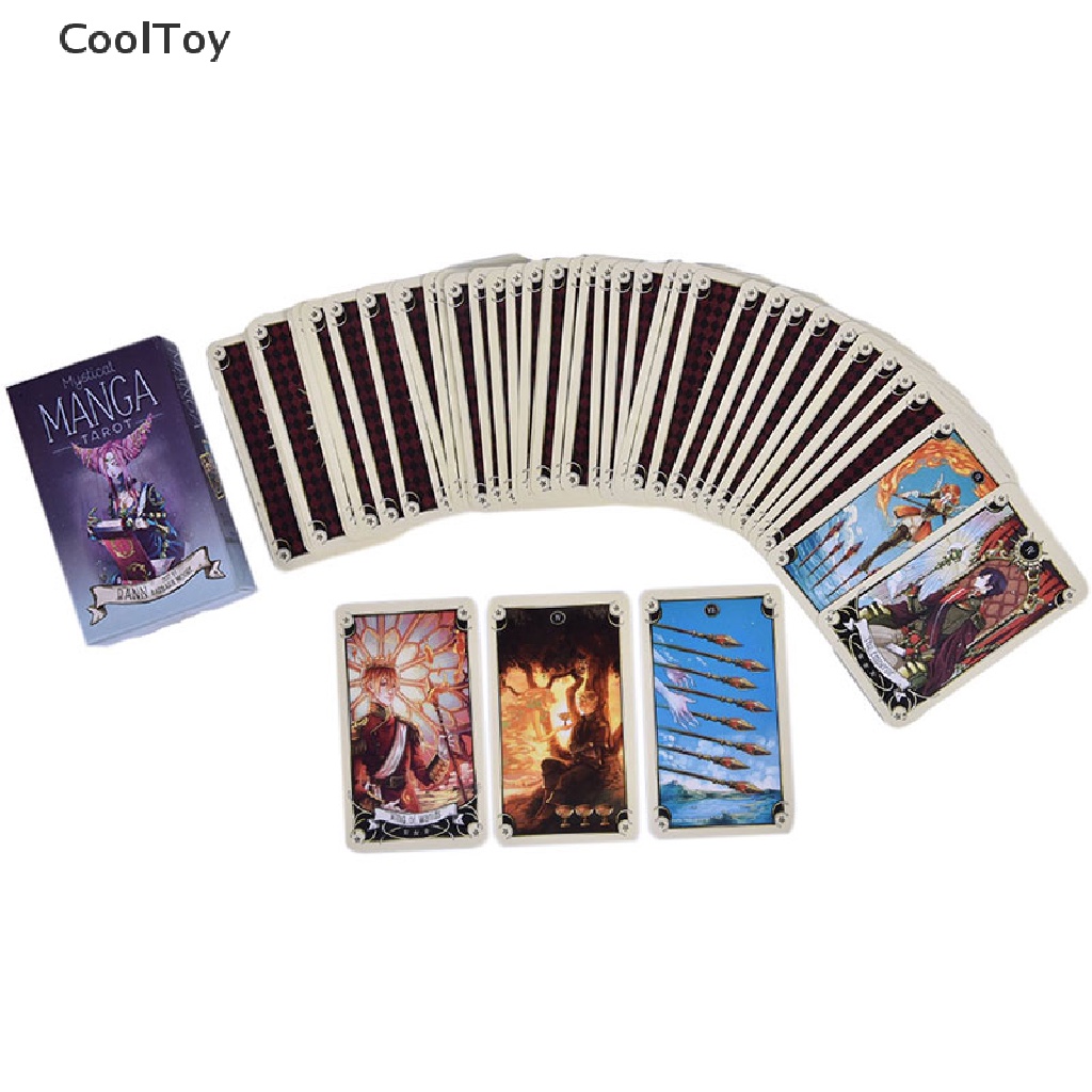 cooltoy-78-ชิ้น-ไพ่ทาโรต์-mystical-มังงะ-ไพ่ทาโรต์-ปาร์ตี้-ทาโรต์-อุปกรณ์ดาดฟ้า-ภาษาอังกฤษ