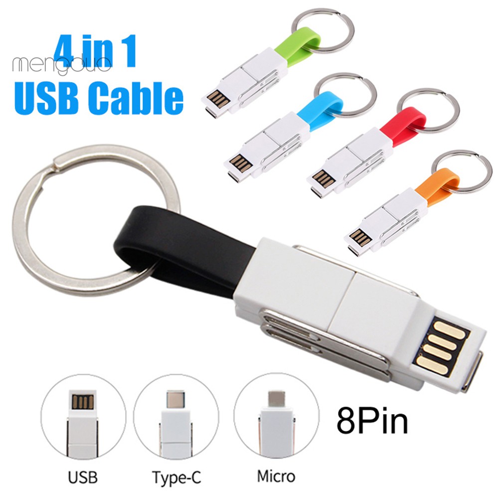 Md 4 in 1 สายชาร์จ Micro USB Type-C แบบแม่เหล็ก สําหรับ iPhone Android ...