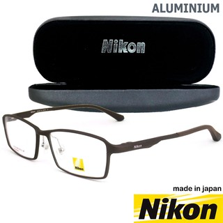 Nikon แว่นตา รุ่น 6287 C-4 สีน้ำตาล กรอบเต็ม ขาสปริง วัสดุ อลูมิเนียม กรอบแว่นตา (สำหรับตัดเลนส์) Eyeglasses