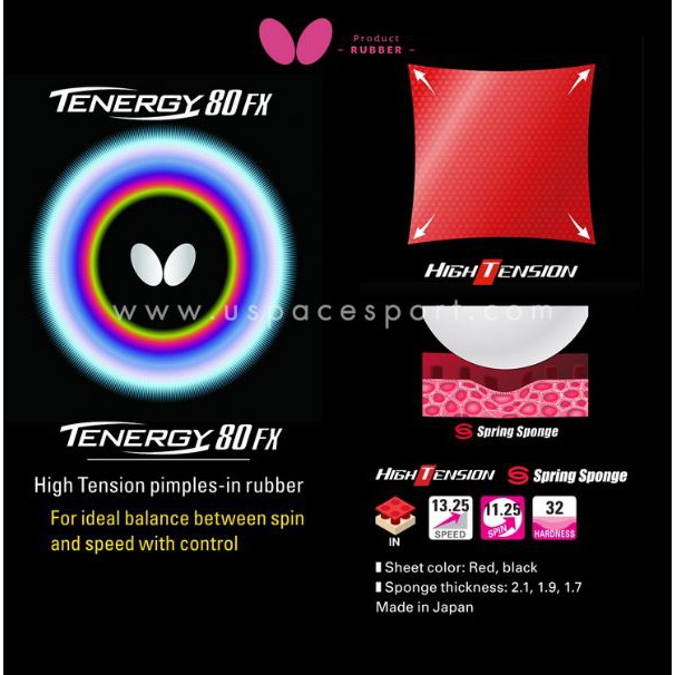 ภาพหน้าปกสินค้ายางปิงปอง BUTTERFLY Tenergy 80FX แท้100% จากร้าน u_space บน Shopee