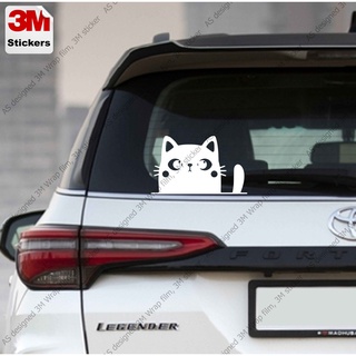 แมว น่ารัก สติ๊กเกอร์ 3M ลอกออกไม่มีคราบกาว cat no.2 Removable 3M sticker, สติ๊กเกอร์ติด รถยนต์ มอเตอร์ไซ