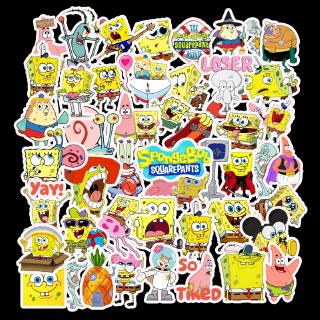 สติ๊กเกอร์ลายการ์ตูน spongebob กันน้ําได้ 50 ชิ้น