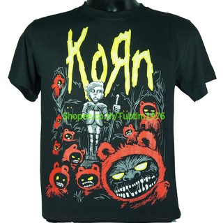 เสื้อยืดโอเวอร์ไซส์เสื้อวง Korn เสื้อวงดังๆ วินเทจ เสื้อวินเทจ คอร์น KON700S-3XL