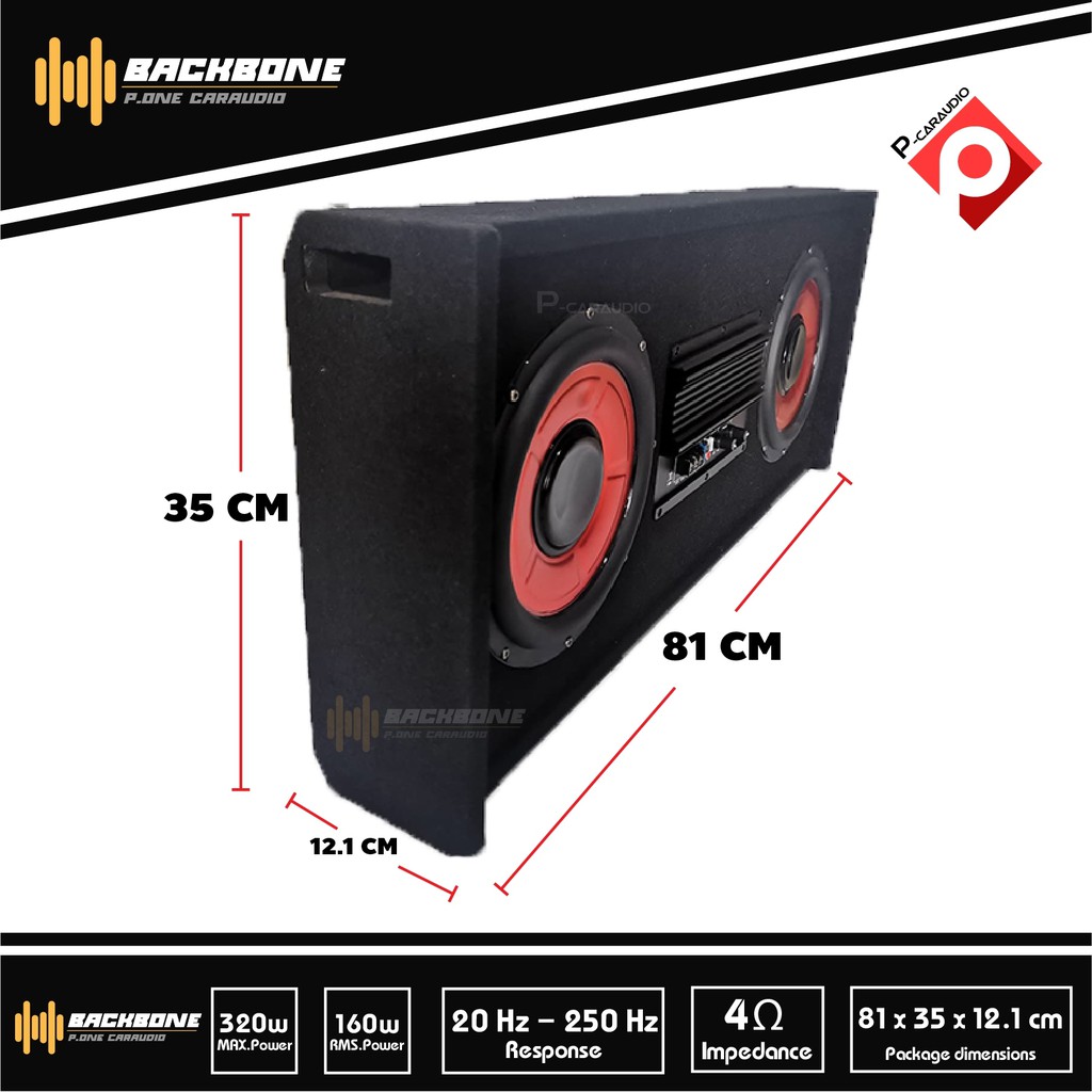 backbone-ตู้ซับสำเร็จรูป-ขนาด10นิ้ว-ตู้ซับเครื่องเสียงหลังเบาะรถยนต์-พร้อมแอมป์ในตัว-ดอกซับ-ราคาถูก