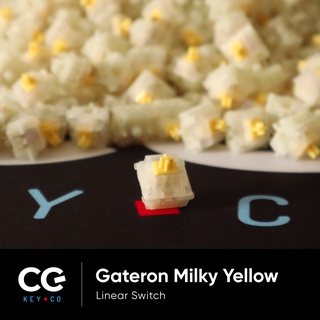 ภาพขนาดย่อของภาพหน้าปกสินค้าGateron Milky Yellow Switch สวิตช์คีย์บอร์ด จังหวะเดียว จากร้าน cgkey.co บน Shopee ภาพที่ 1