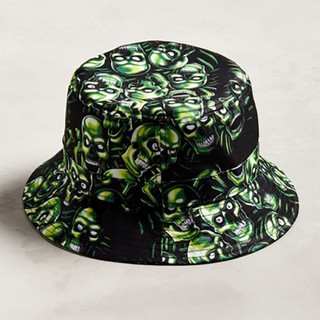 หมวกบัคเกต Liquid blue skull pile bucket cap