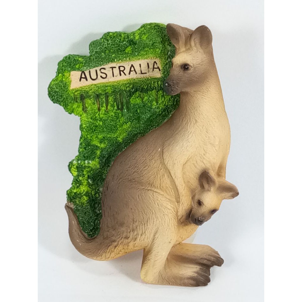 แม่เหล็กติดตู้เย็นนานาชาติสามมิติ-รูปจิงโจ้ที่ออสเตรเลีย-3d-fridge-magnet-kangaroo-australia