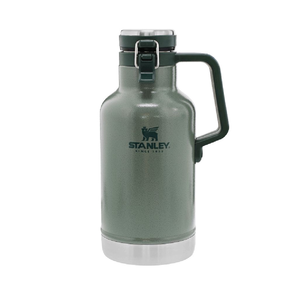 Stanley 1913 Classic Easy- Pour Growler 1.9L Hammertone Green - Geïsoleerde Growler - Houdt bier fris en koel - Roestvrij staal - Lekvrij - Vaatwasserbestendig