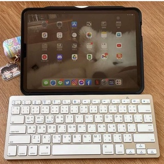 ภาพขนาดย่อของภาพหน้าปกสินค้าคีย์บอร์ดบลูทูธไร้สาย Bluetooth keyboard wireless Ultra Slim รุ่น bk3001 แป้นพิมพ์ภาษาไทย/อังฤกษ. จากร้าน buyokshop บน Shopee