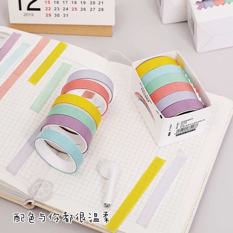 washi-tape-rainbow-and-paper-tape-เทปวาชิ-เทปตกแต่ง-diy-masking-tape